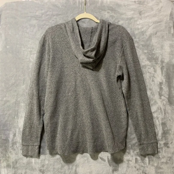 Ecko Unltd Hoodie Mens Gray Large Cotton Blend Pullover Thermal Button Logo - Picture 6 of 12